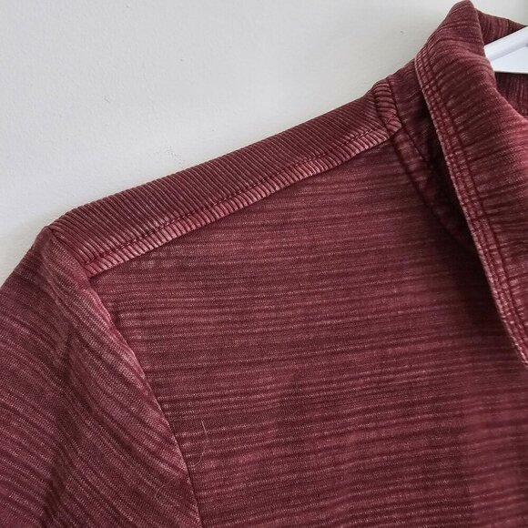 Men's Guess Short Sleeve Golf Shirt, Size S, Brown/Burgundy - Picture 10 of 14